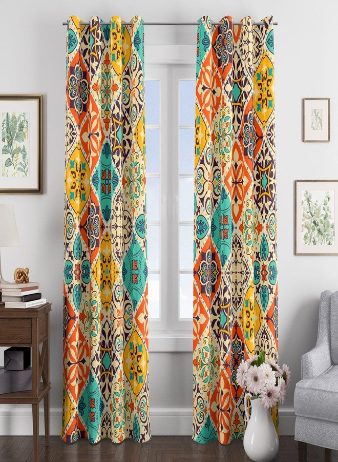 Tyrot Boho 100% Blackout Curtains for Bedroom 84 inch Long 2 Panels Set Bohemian Colorful Mandala Thermal Insulated Room Darkening Window Drapes Patterned Black Out Curtains for Living Room, 52Wx84L - Image 2