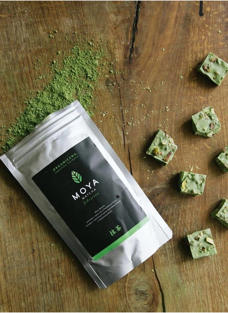 MOYA - Organic Matcha Powder, Authentic Japanese Green Tea, 1st Harvest from Uji, Kyoto, Japan, Herbal Tea, Matcha Tea, 50g. Recommended serving is 1g to 1.5g - Image 1