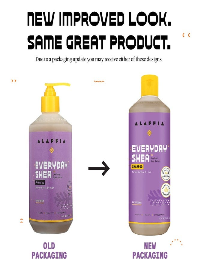 Alaffia Shampoo, Normal to Very Dry Hair, with Shea Butter and Coconut Oil, Lavender 16 Fl Oz - Image 2