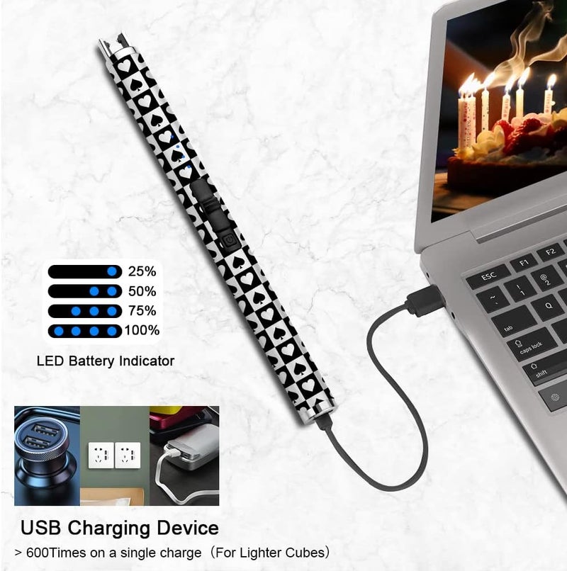 SUPRUS Electric Candle Lighter USB Type C Rechargeable Lighter with Upgraded LED Battery Display Safety Switch Flameless Plasma Windproof for Candle Cooking BBQs Fireworks (Ace) - Image 5