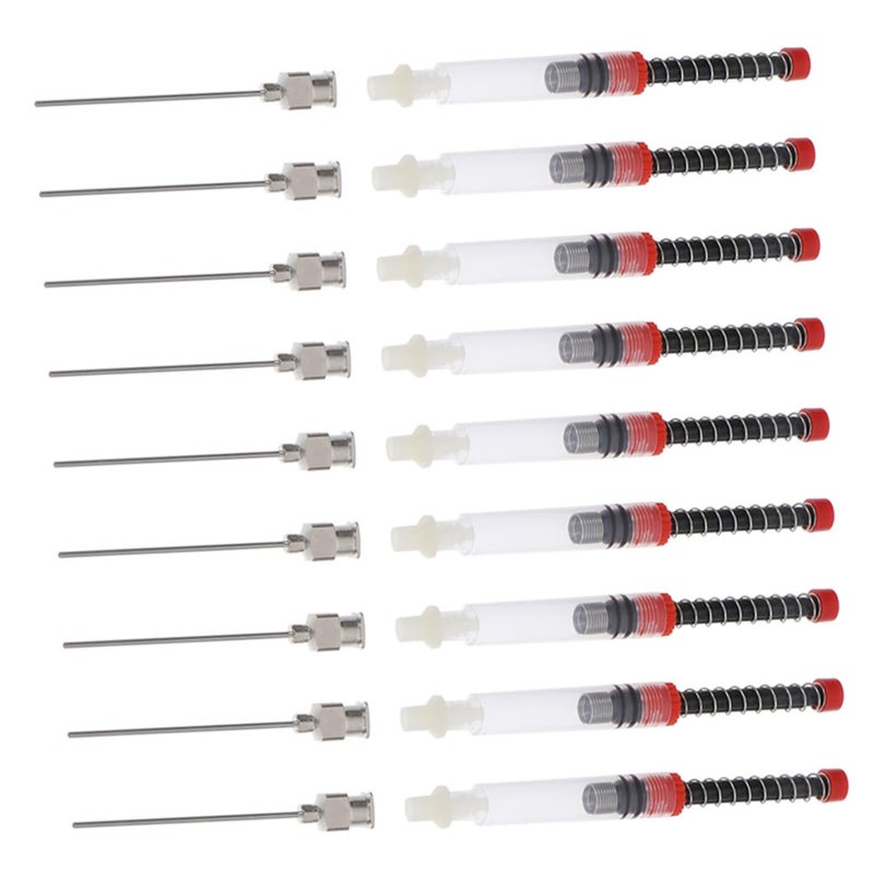 9 Pcs Red Fountain Pen Ink Filler Syringe Converter With Needle Tip Ink Absorber - Image 2