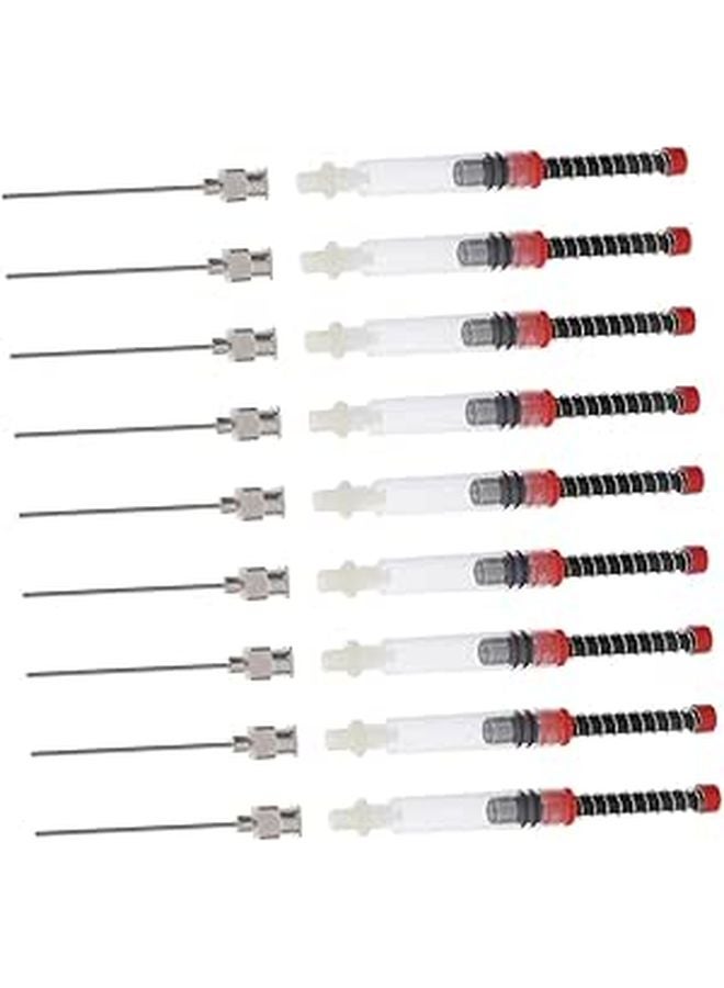 9 Pcs Red Fountain Pen Ink Filler Syringe Converter With Needle Tip Ink Absorber - Image 1