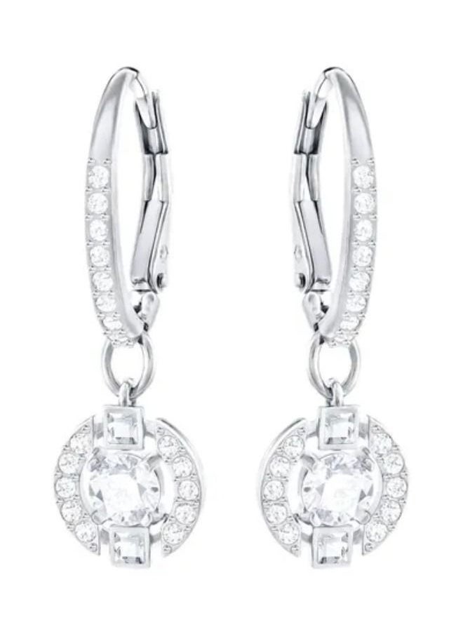 Chomel Rhodium Plated Stainless Steel Dangle Earrings  - Image 2