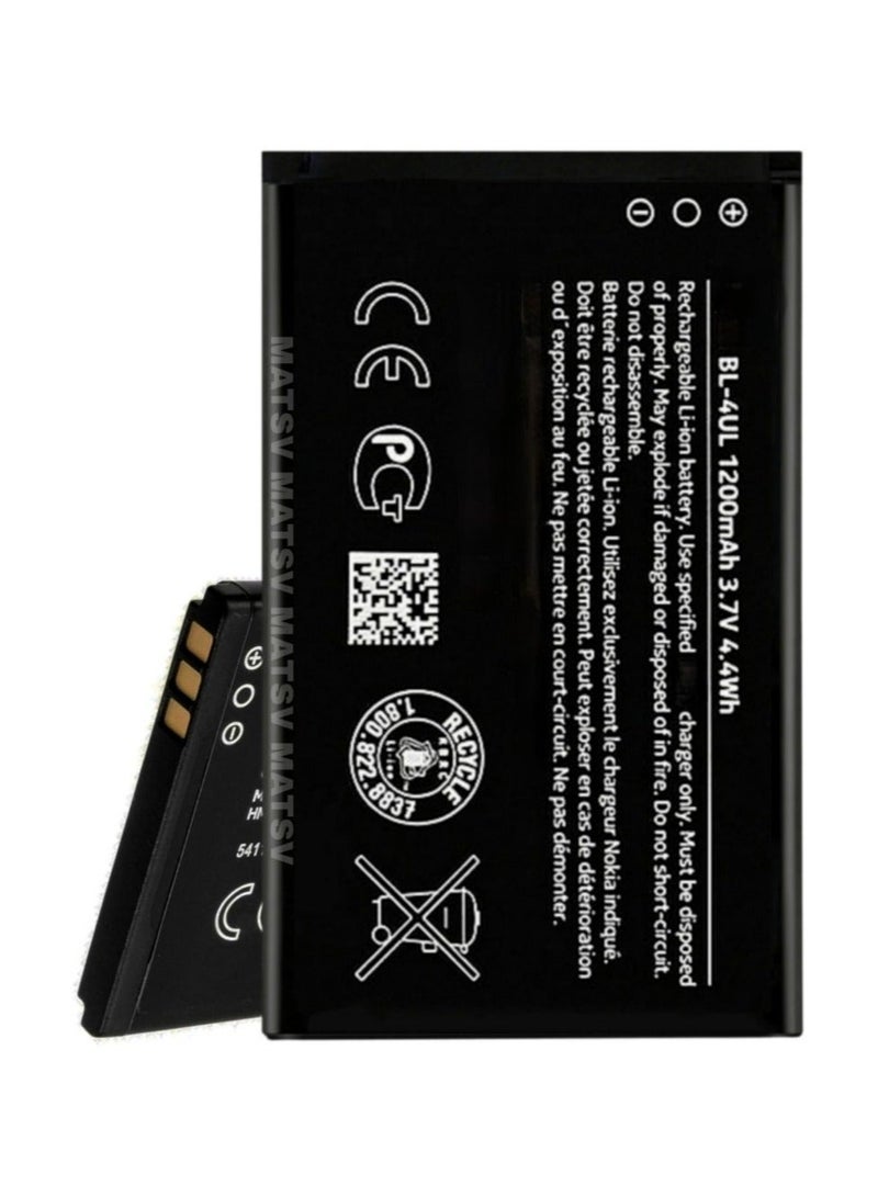 Battery for Nokia BL-4UL Lumia 3310, Lumia 225, Lumia 230, Lumia 500, 1200mAh - Image 2