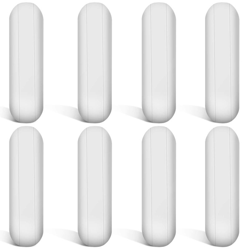 Weewooday 8 Pieces PTFE Magnetic Mixer Stirrer Bar, White Color Stainless Steel Laboratory PTFE Stir Plate Bar, Mixing Plate Magnet Stick (30 mm/ 1.18 Inch) - Image 1