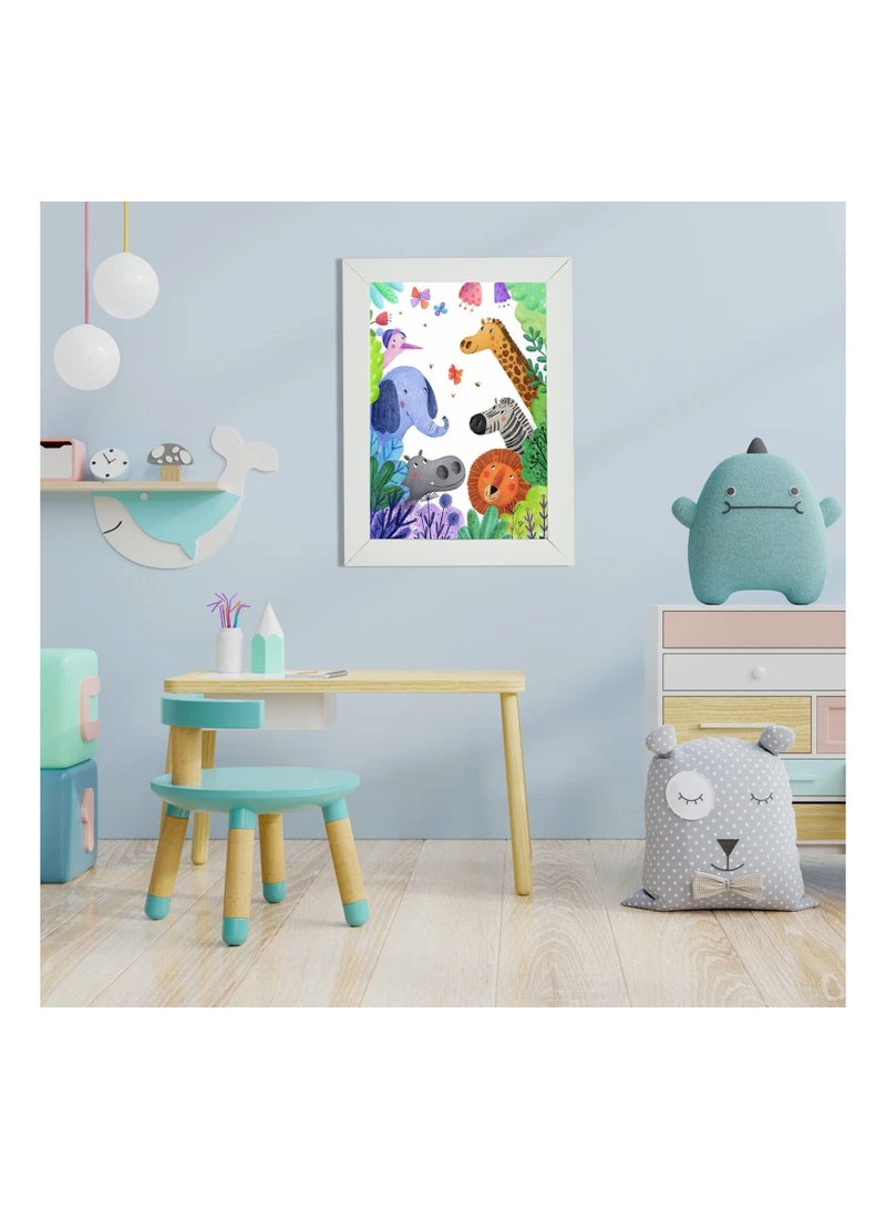 Excefore Kids Art Frames, Front Opening and Changeable Picture Display for A4 Art-Work, Storage Frames, Crafts, Drawing, Hanging Art, 8.3x11.8 (White, 1 Pack)  - Image 5