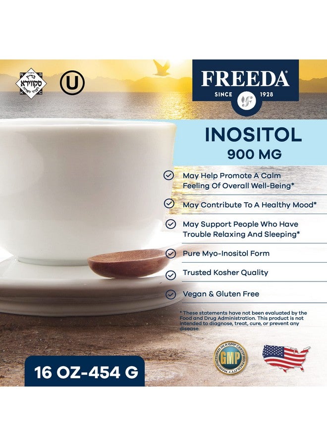 FREEDA Pure Inositol Powder - Myo-Inositol for Mood & Hormone Balance, Kosher, Vegan, Gluten-Free, No Additives, Easy-to-Mix (16 oz, 500 Servings) - Supports PCOS & Fertility - Image 2