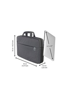 Tucano Loop 13"-14" Inch Multi-Pocket Laptop Sleeve Briefcase Large Capacity Shoulder Bag Electronic Accessories Organizer | Messenger Carrying Case Black/Gray  - Image 4