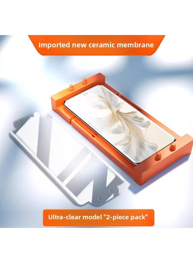 Applicable To For Huawei Glory 300/200/100Pro Mobile Phone Film X60/x50gt Hydraulic 90/80/70/60 Steel-Color:Ultra Clear★Ceramic Membrane [full Screen Without Warping★Fingerprint Unlocking In Seconds] 2 Pieces-Size:For Huawei Mate 40 Pro  - Image 1
