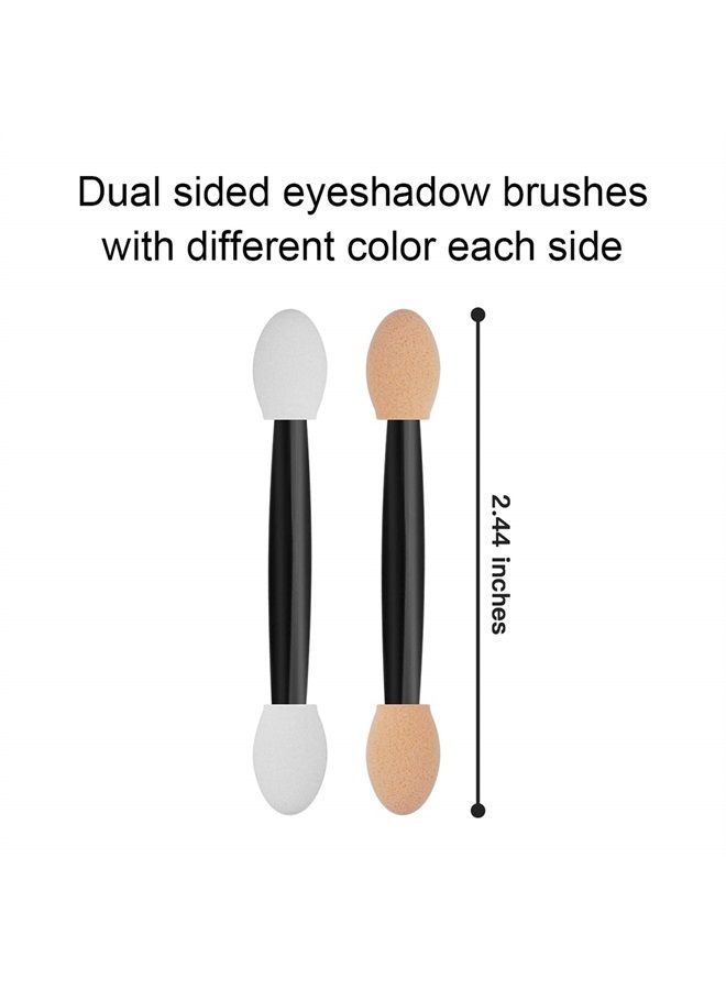 Cuttte 120PCS Disposable Dual Sides Eye Shadow Sponge Applicators with Container, 2.44' Length Eyeshadow Brushes Makeup Applicator - Image 2