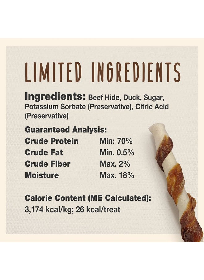 Cadet Gourmet Beef Hide Twist Chew Sticks, Long Lasting & Natural Chew Treats For Dogs, Inspected & Tested In Usa, Duck Flavor (50 Count)  - Image 3