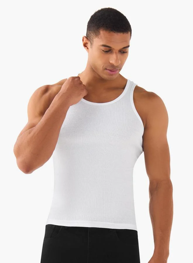 Splash FAV Men Ribbed Cotton Vest - Pack of 3
