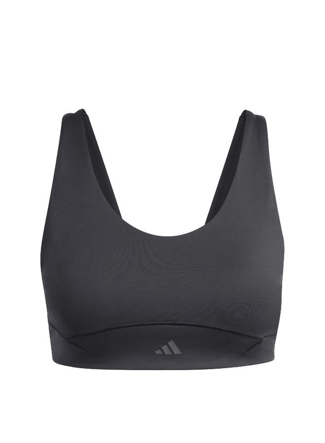 adidas Originals All Me Luxe Ms Black Training Bra For Women 2Xsb - Image 1