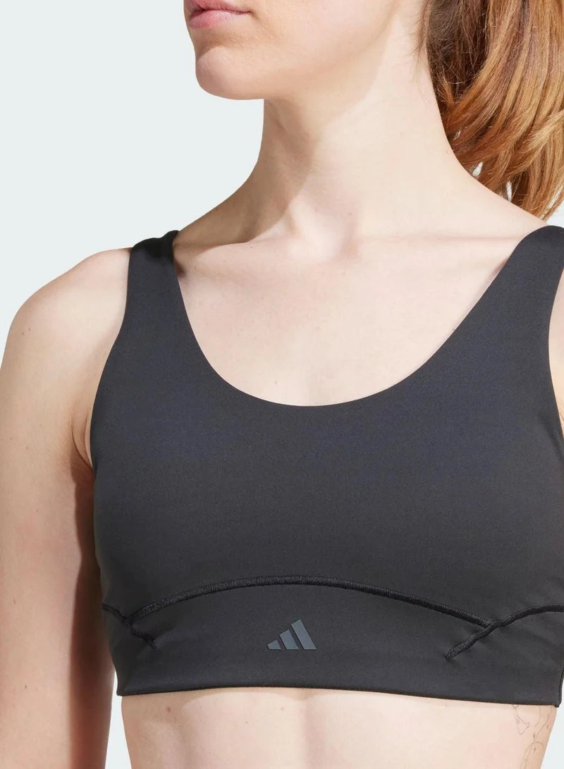 adidas Originals All Me Luxe Ms Black Training Bra For Women 2Xsb