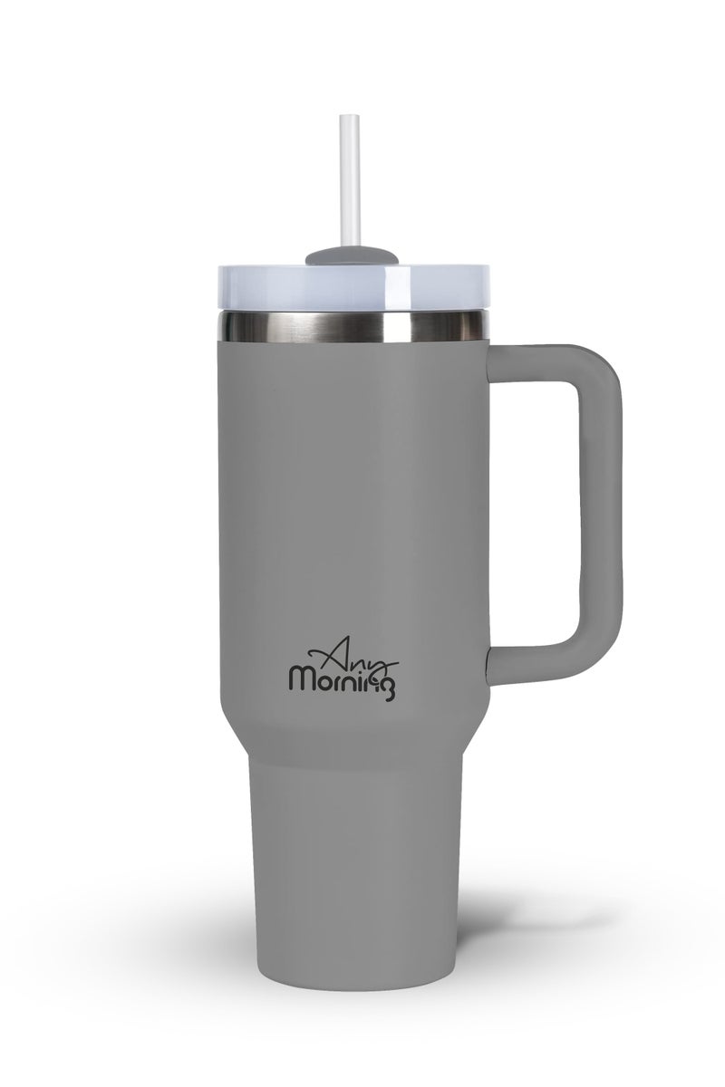 Any Morning Vacuum Insulated Mug 1200ml, Large Coffee Mug, Double-Layer Stainless Steel Cup, Keep Beverages 9 Hours Hot and 12 Hours Cold, Leakproof Lid, Fits Car Cup Holder, Stylish Thermos Mug - Image 1