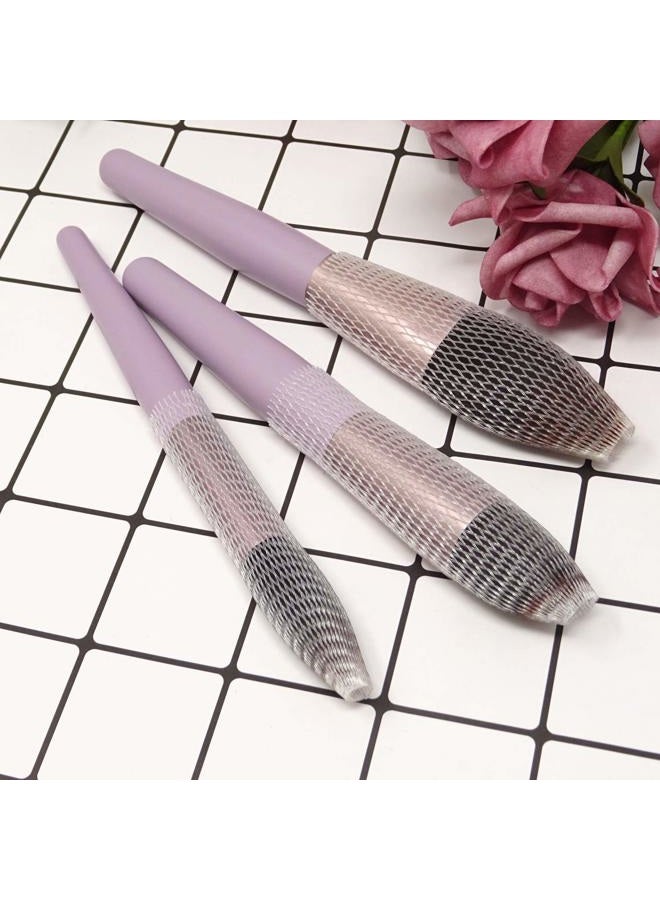 HONBAY 100PCS Makeup Brush Protector Reusable Expandable Mesh Cover for Make up Brush, Paint Brush, Handbag Tassels, Bud of Rose, etc (White) - Image 3