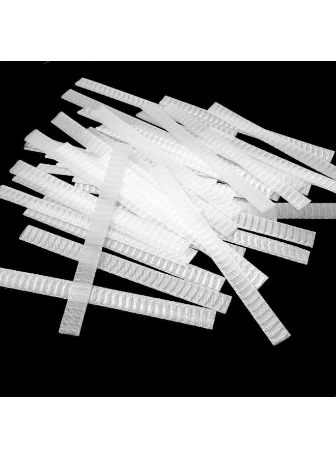 HONBAY 100PCS Makeup Brush Protector Reusable Expandable Mesh Cover for Make up Brush, Paint Brush, Handbag Tassels, Bud of Rose, etc (White) - Image 1