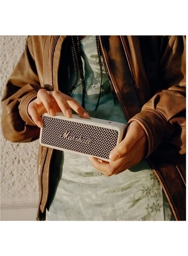 Marshall Emberton  Portable Bluetooth Speaker - Water Resistant Wireless Speaker Portable Speaker- Cream  - Image 3