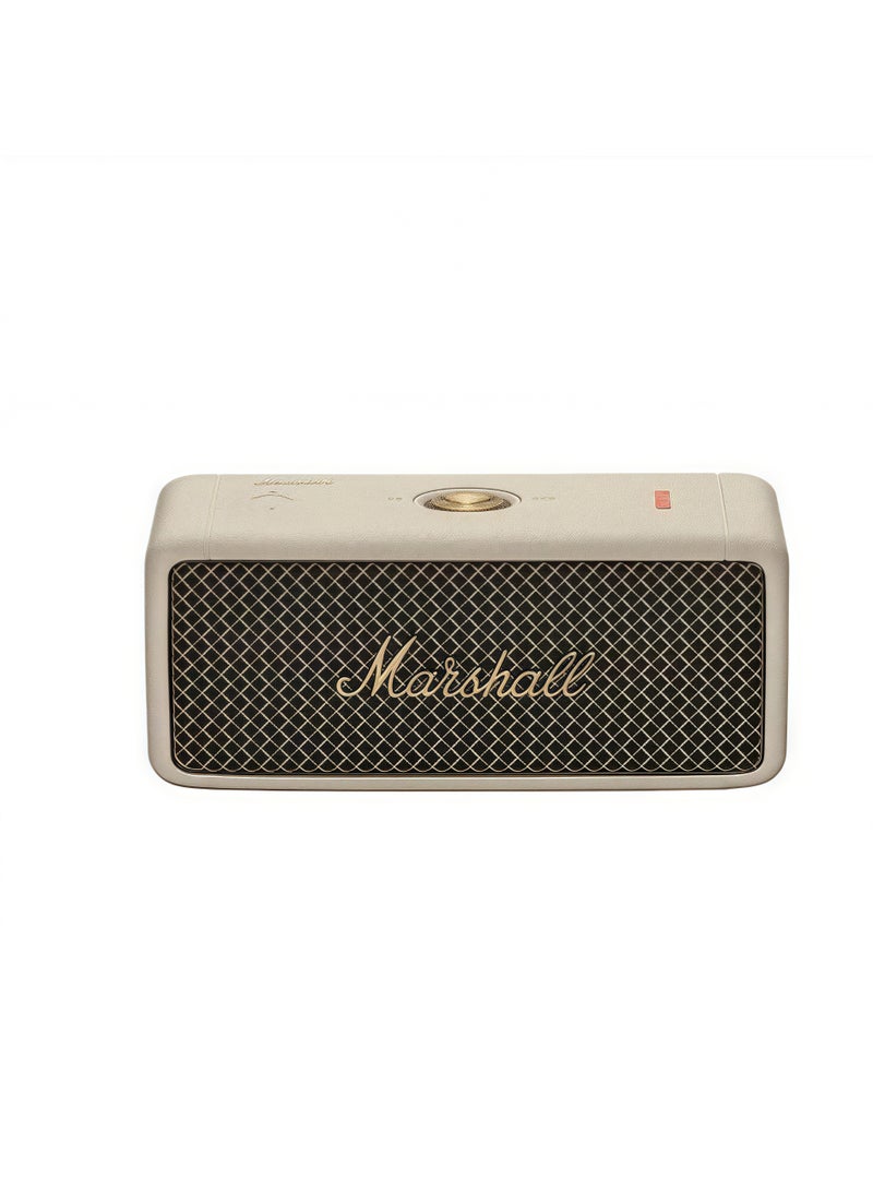 Marshall Emberton  Portable Bluetooth Speaker - Water Resistant Wireless Speaker Portable Speaker- Cream  - Image 1