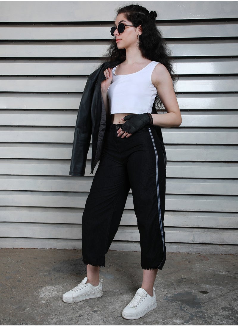HIGH STAR Women Black Palazzos  - Image 4