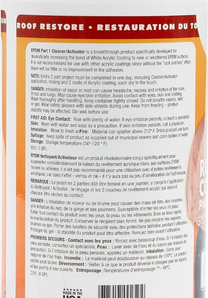 Dicor RP-CRP-Q EPDM Rubber Roof Coating System - 1 Quart Roof Cleaner/Activator - Image 3
