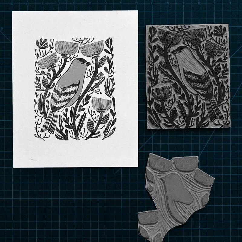 Falling in Art Soft Linoleum Carving Block, 9 Inches by 12 Inches, Grey, 2-Pack - Image 5