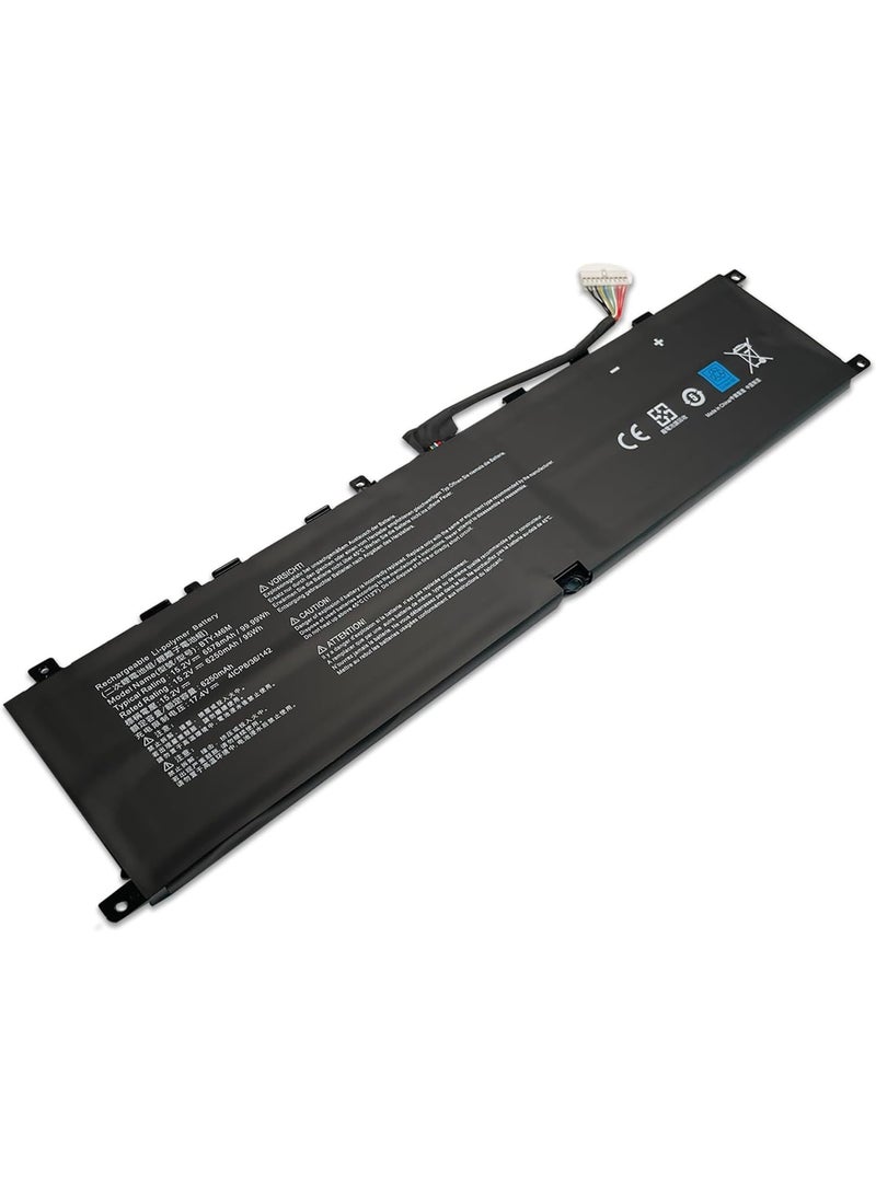 Max Power BTY-M6M Laptop Battery Replacement for MSI Creator 15 A10SD A10SF GS66 Stealth 10SFS 10SGS 10SE-045 10UG GE66 Raider 10SFS WS66 10TMT-207US GE76 Raider 10UH Series (15.2V 99Wh 6250mAh) - Image 1