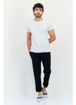 SELECTED Men Cuffed Fit Solid Jogger Pants, Black  - Image 2