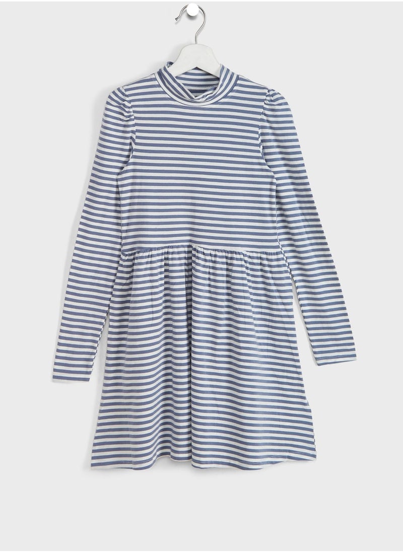 NAME IT - Kids Stripe Print Dress - Image 1