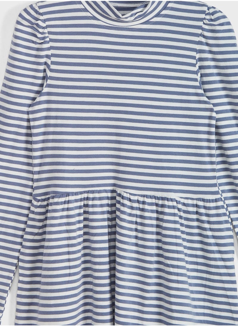 NAME IT - Kids Stripe Print Dress - Image 1