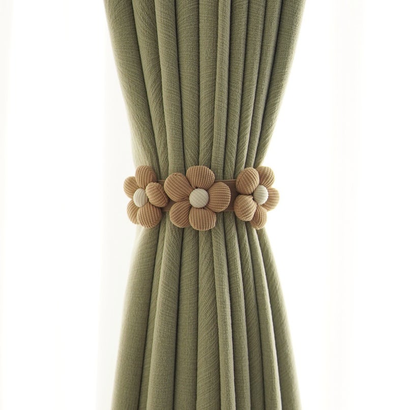Modern Simple Off-White Khaki Drill Cotton Rope Window Curtain Tie Storage Binding Rope Twist Belt Home Decor Accessories khakis three flowers 