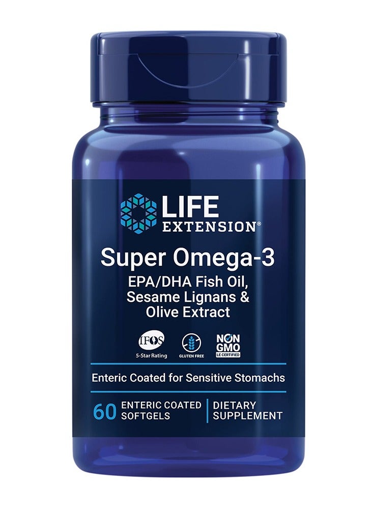 سوبر أوميغا-3، 60 كبسولة لينة