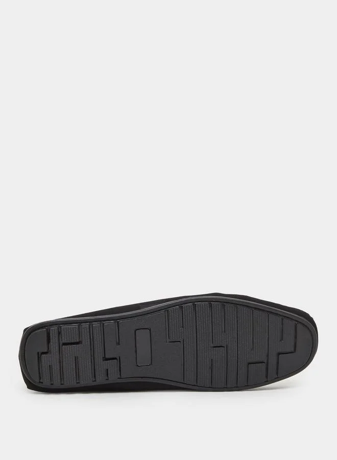 Styli Black Men Black Suede Loafers for Men | Best Price UAE