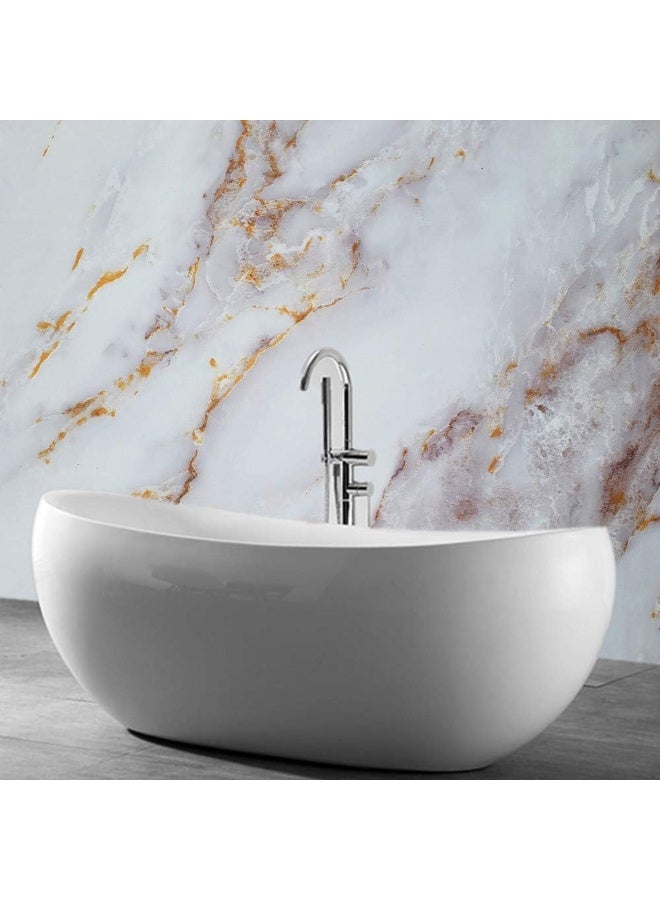 BPA® Marble White/Gold Contact Paper Marble Matte Wallpaper Bathroom countertop Decorative Paper Waterproof Removable countertop Bathroom(11.8" x 78.7") Decorate Wallpaper Thick Vinyl Film - Image 5