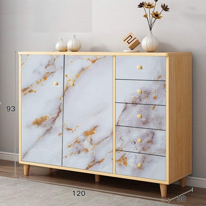 BPA® Marble White/Gold Contact Paper Marble Matte Wallpaper Bathroom countertop Decorative Paper Waterproof Removable countertop Bathroom(11.8" x 78.7") Decorate Wallpaper Thick Vinyl Film - Image 2