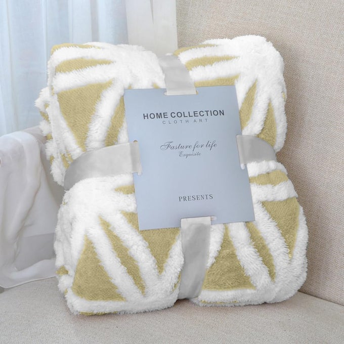 SHERPA FLEECE BLANKET FUZZY SOFT THROW BLANKET DUAL SIDED BLANKET FOR COUCH SOFA BED FRUIT GREEN 51X63