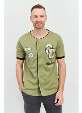 Originals by Brooklyn Cloth Men Sportswear Fit Short Sleeves Outdoor Jersey, Olive Combo  - Image 1