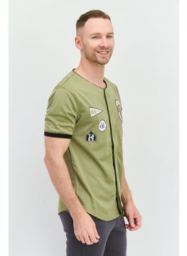 Originals by Brooklyn Cloth Men Sportswear Fit Short Sleeves Outdoor Jersey, Olive Combo  - Image 2