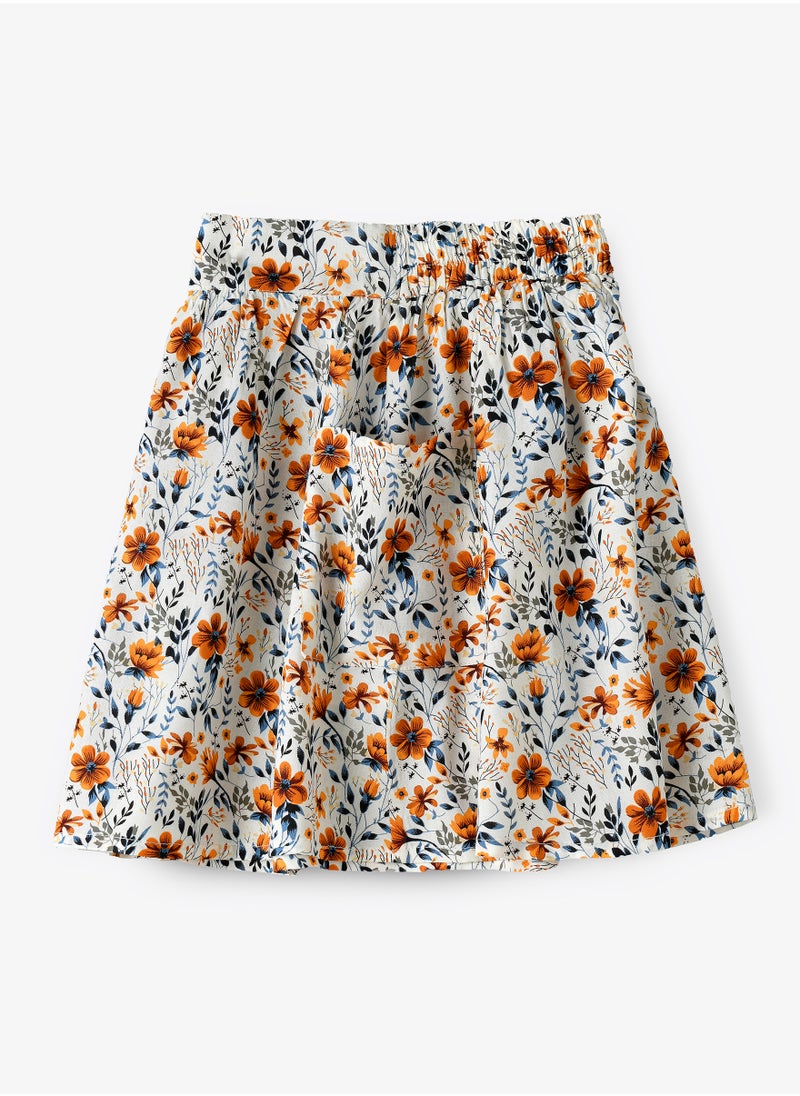 Jelliene Twirling Fun & Summer Vibes: Girls' Flowy Woven Skirt | Breezy Style & Endless Versatility  - Image 3