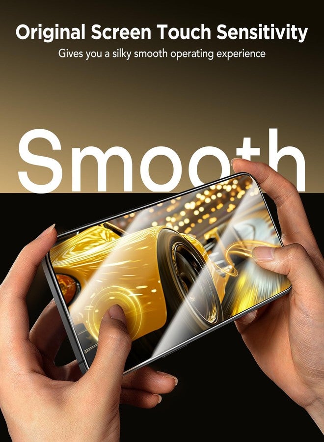 GolbinBox 3 Pack Screen Protector for iPhone 16 Pro 6.3 Inch, Military-Grade Shatterproof HD Tempered Glass with Installation Tray, 9H Hardness, Anti-Scratch, Anti-Blue Light | Bubble-Free Application - Image 5