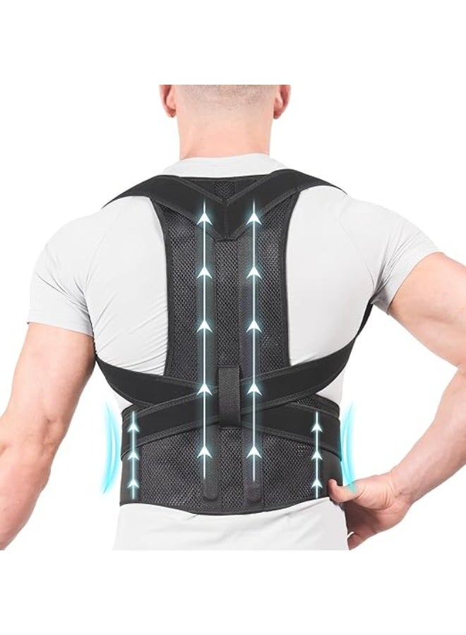 Posture Corrector – Adjustable Back Brace for Women & Men, Shoulder Straightener, Full Back Support - Image 1