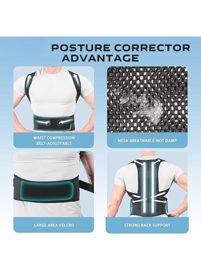 Posture Corrector – Adjustable Back Brace for Women & Men, Shoulder Straightener, Full Back Support - Image 4