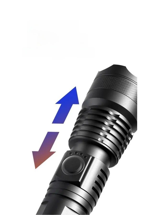 Rechargeable High-Power LED Flashlight – Super Bright High-Powered Tactical Flashlight with COB Work Light, Handheld for Camping, Hiking, Emergencies, Gift-Ready - Image 2