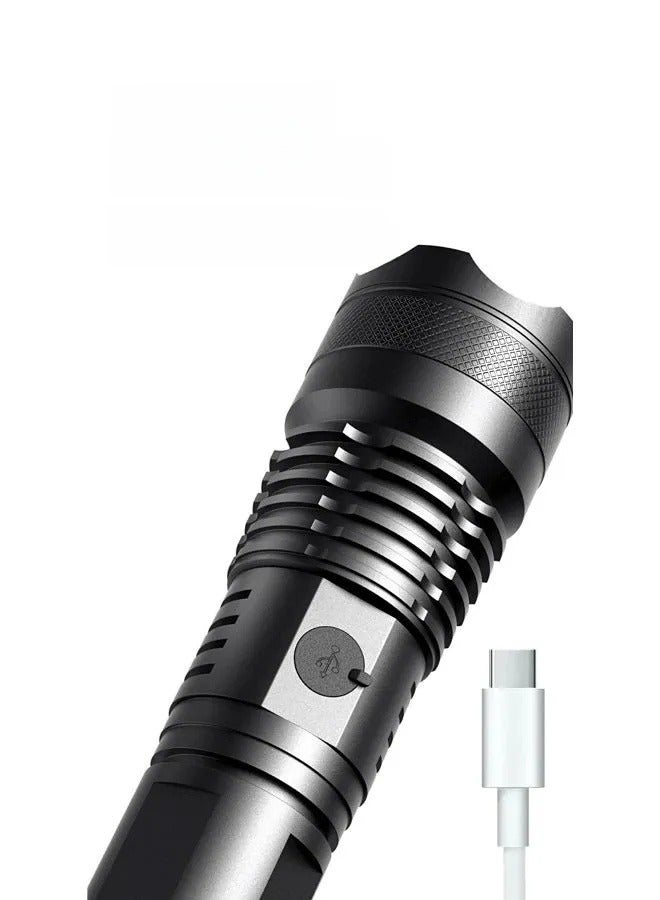 Rechargeable High-Power LED Flashlight – Super Bright High-Powered Tactical Flashlight with COB Work Light, Handheld for Camping, Hiking, Emergencies, Gift-Ready - Image 4