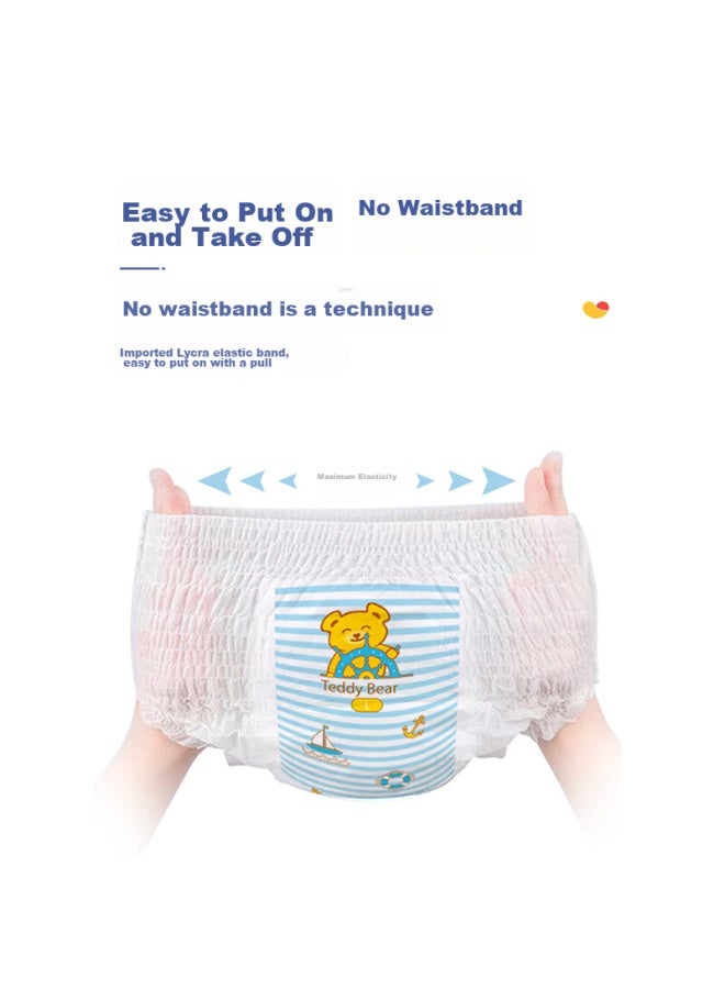 Teddy Bear Ultra-thin Breathable Pull-up Diapers XL 64 Pieces , Summer Ultra-thin Baby Diapers, Growth Pants - Image 2