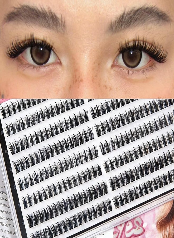 LASGOOS Self Adhesive False Eyelashes Clusters Press On 256Cluster Bulk Pallet LASGOOS Pre-Glued 14mm Long Thick 5D Lashes Eyelash Extensions Drama Comic Anime Longlasting No Glue Needed Lashes Natural - Image 5