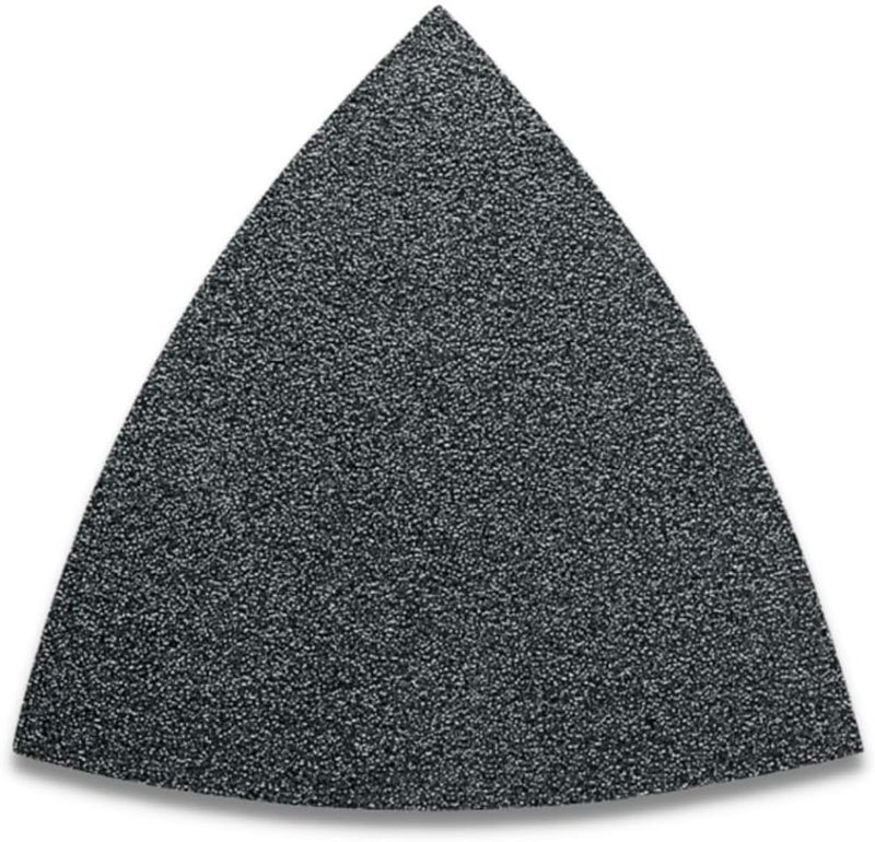 Fein Sanding Sheets with Hook & Loop Attachment - Aluminum Oxide, Full Resin Bond, Multi-Material Use, Unperforated, 120 Grit, 3-1/8" Edge Length, 50-Pack - 63717085017 - Image 1