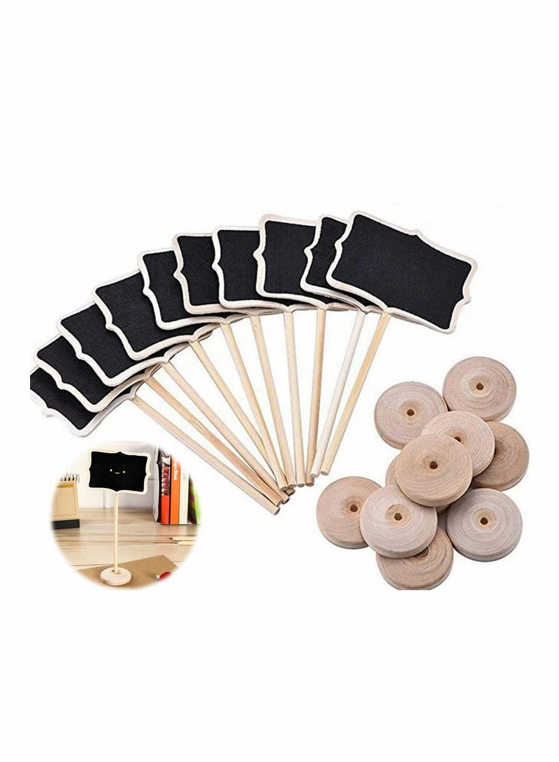 Mini Stand Chalkboard, Hanging Blackboard Message Board Polygon Mini Chalkboard Signs Double Sided Tabletop Board School Wedding Birthday Party Bar Message Board Sign Event Decoration, 10 PCS - Image 1