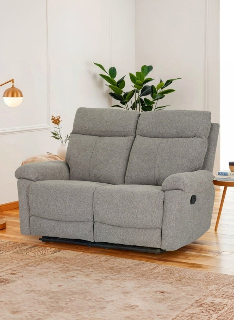 Royaloak Ipoh 2 Seater Recliner Sofa | Fabric  sofa with High Backrest with Tufted Detailing | Pillow Top Armrests & Pocket Springs for Superior Comfort | Durable Fabric Upholstery with Heavy-Duty Support - Image 1