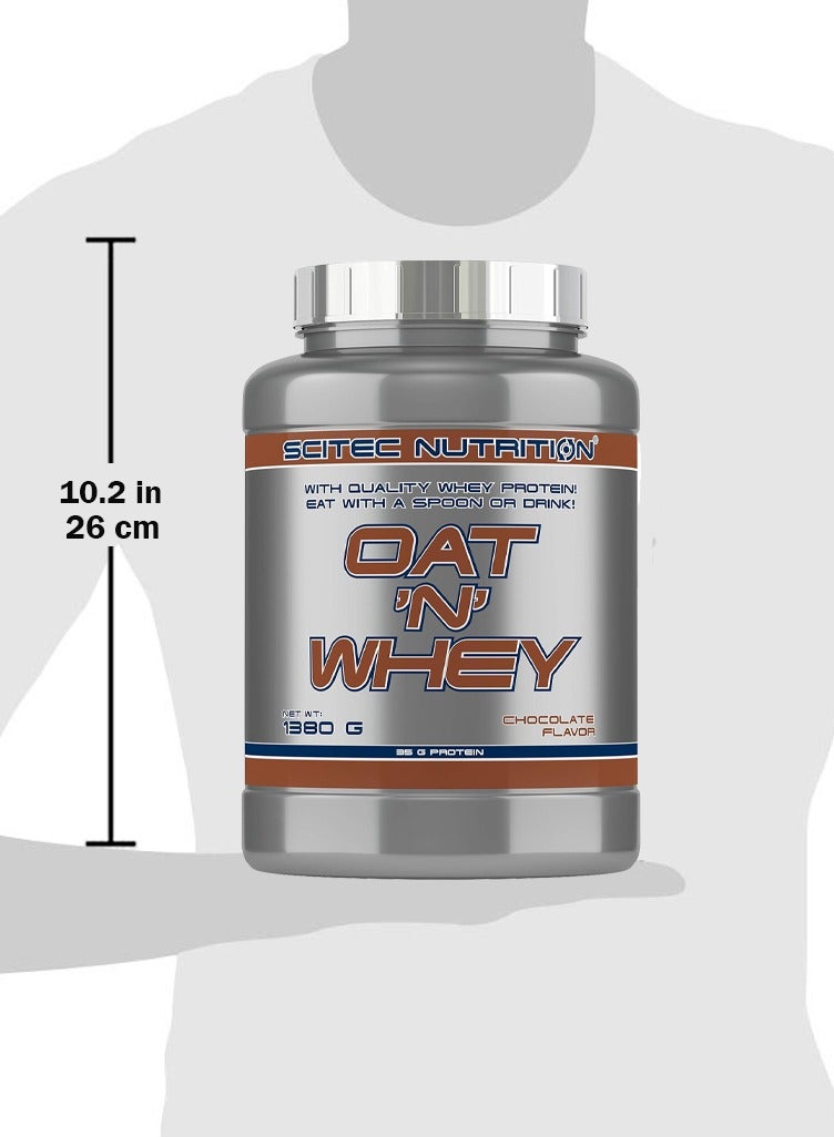 SCITEC NUTRITION Oat and Whey Protein - Chocolate - (1380 g) - Image 4